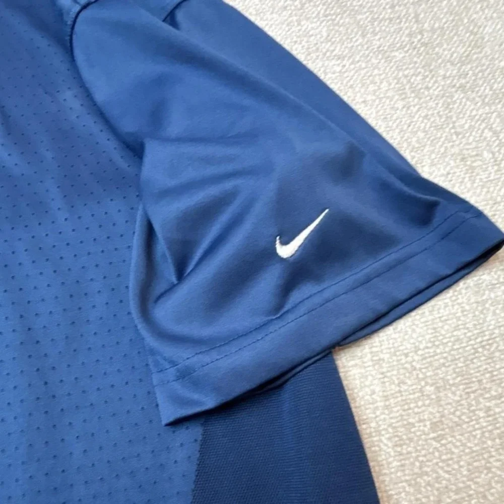 Nike Dri-FIT Golf Polo‎ Blue Short Sleeve Performance Size XL Active Stretch